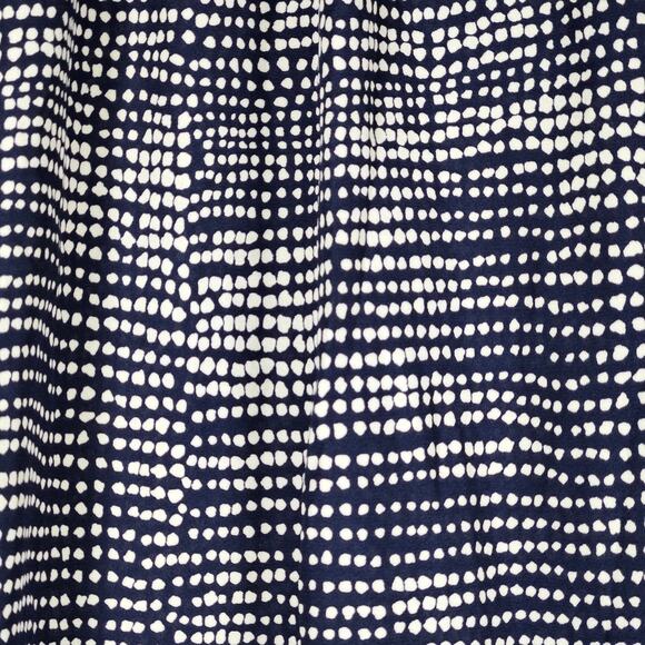 Nine Britton Deep Navy V Neck Long Sleeve Dotted Blouse M NWT - Picture 3 of 8